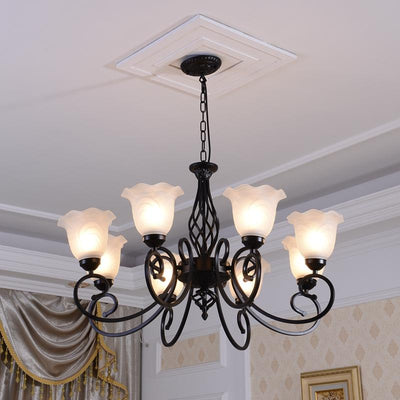 Clhjfa Hanging Lights European Iron Living Room Lamp American Bedroom Dining Room Lighting Simple