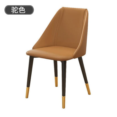 DF Dining Chair Nordic Stool Chair Back Rest Dining Chair PU Waterproof Wear Resistant Chair