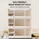 Pet Supplies Cabinet Breeding House Foster Cage Cat Three-layer Solid Wood Large Multi-storey Villa