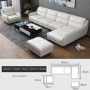 Modern Simple First Layer Cowhide Small Apartment Living Room 3 Meters Four People Northern Europe