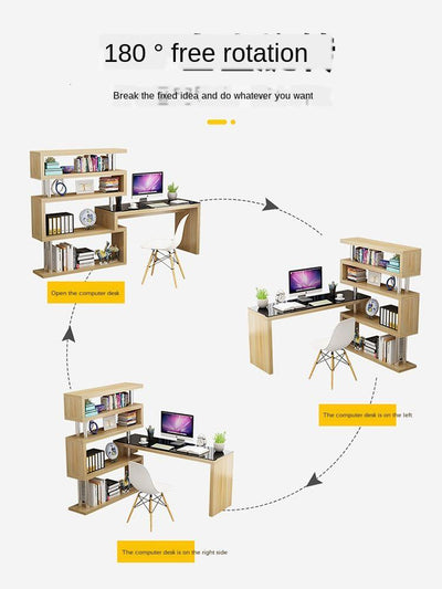 Computer Desktop Home Desk Bookshelf Combination Office Bedroom Writing Student Modern Simple