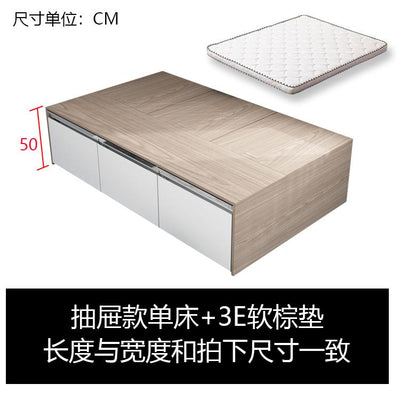 Bookcases One Custom Step-by-step Rice Single Bed Small Tatami Storage Bed Japanese-style High Box