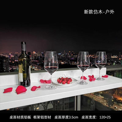 Balcony hanging table railing metal aluminum alloy hanging folding table modern home bar wall