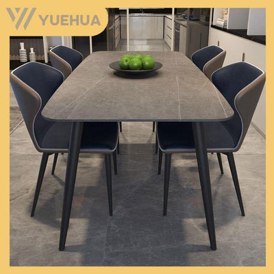 【YUEHUA】Ready Stock Dining Table Set Marble Dining Table with Chairs