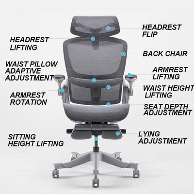 ARTISAM Ergonomic Chair Full Mesh Office Chair 3D Waist Protect Computer Chair