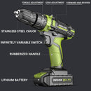 Syezyo Electric Drill Brushless Cordless Drill Multifunctional Tool set with Rechargeable Lithium