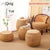 Rattan-made Low Balcony Bench Sofa Straw-made Household Seat Pier Small Round Stool Tatami Chair