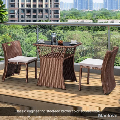 Rattan Chair Three-piece Balcony Small Table and Combination Creative Leisure Tea