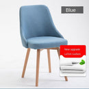 Nordic Dining Home Simple Backrest Stool Solid Wood Desk Makeup Girls' Cute Bedroom Writing Chair