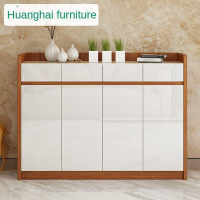 Chinese Style Shoe Cabinet Modern Simple Hall Cabinet Living Room Entrance Cabinet Large Capacity To