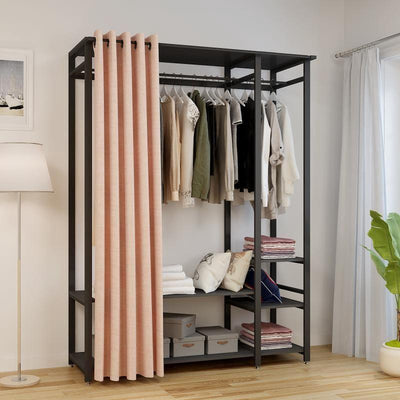 A Simple Rental Wardrobe Full Steel Frame Simple Modern Economy Storage Home Dormitory Self-assembly