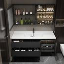 LAL Modern Simple Bathroom Cabinet Bathroom Ceramic Integrated Washstand, Wash Face Light Luxury