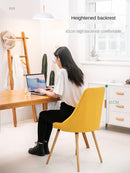 Nordic Dining Home Simple Backrest Stool Solid Wood Desk Makeup Girls' Cute Bedroom Writing Chair