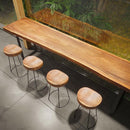 Bar Table Solid Wood Home Against The Wall Long High Bar Terrace Balcony Table Creative Coffee Milk