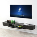 Wall-mounted Tv Cabinet Nordic Solid Wood Simple Modern Size Family Tea Table Combination Black and