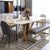 Light Luxury Telescopic Slate Dining Table Simple With Induction Cooker Dining Table And Chair