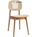 Desiny Solid Wood Dining Chair Household Rattan Woven Medieval Chair Rattan Chair