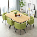 Nordic 1 Table And 6 Chairs Marble Dining Table Combination Home/ Small Apartment Office Conference