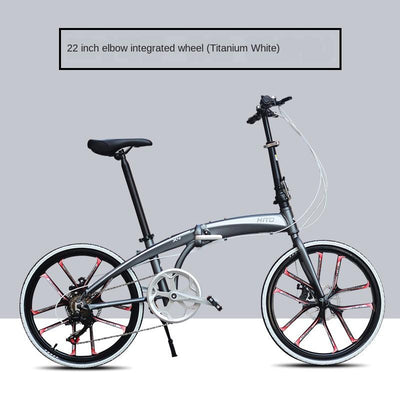 Hito 20 / 22 inch folding bicycle super light carrying aluminum alloy variable speed bicycle for men