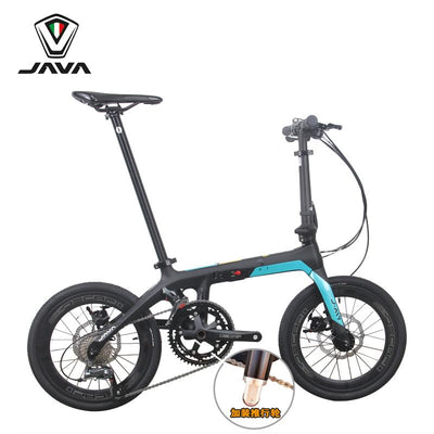 Java Foldable Bicycle X1 Carbon Fiber Car 16 inch 18 Variable Speed Oil Pressure Double Disc Brake