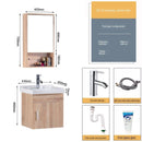 Solid Wood Bathroom Cabinet Wash Basin Cabinet Combination Washbasin Balcony Toilet Wall-mounted