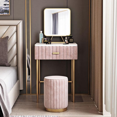 YICHANG Nordic Marble Dressing Table Dresser Bedroom Modern Minimalist Light Luxury Make Up Table