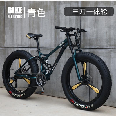 Mountain Bicycle Adult Off-roader Beach Snow Bike 4.0 Tire Male and Female Student Variable Speed