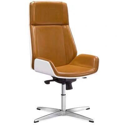 Happy Eulogy Nordic Office Boss Chair Modern Minimalist Big Class Meeting Back Chair Leather Can Lie