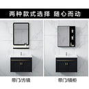 Family Small Toilet Basin Cabinet Combination Wall Mounted Ceramic Washstand Mini Balcony Simple