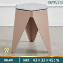 【BUY 3 GET 1 FREE】Stackable Small Stool Durable Solid Color Plastic Stool Thickened Dining Chair