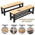 CONSIDER Dining Table Long Bench Gym Rest Stool Shoe Rack Bench Shoe Changing Stool Steel Wood Iron