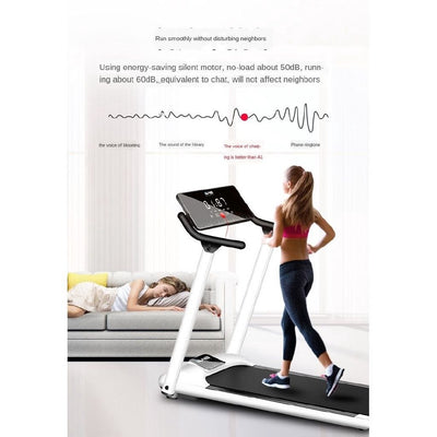 New Electric Treadmill Home Fold Easy-to-run Flat Ultra-quiet Small Female Male Universal Weight