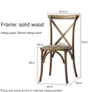 Solid Wood Dining Chair Simple Home Table Chair Fork Rattan Back Table Nordic Dining Room Chair Many