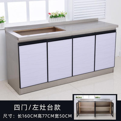 Stainless steel cabinet thickened kitchen stove sink cabinet