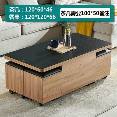 Lift Tea Table Modern Simple Small House Folding Retractable Storage Fire Stone Tea Table Dual