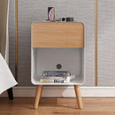 Original Nordic Iron Small Solid Wood Fashion Bedside Room Side Table Simple European Locker 2320 #