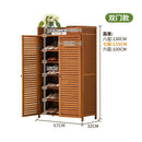 Rattan solid wood Shoe cabinet deodorant large capacity breathable Shoe rack with cabinet door