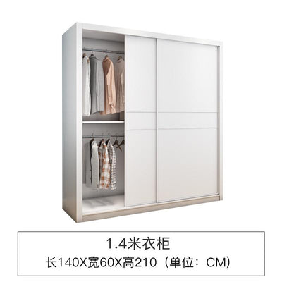 (YOOKE) Wardrobe modern simple household bedroom sliding door wardrobe small family sliding door