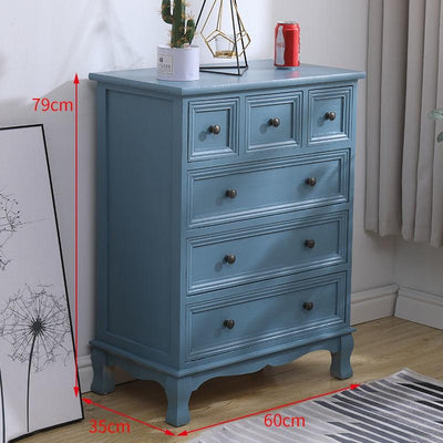 wood 🎉readystock🎉Solid chest of drawers, American storage locker, living room, bedroom, bedside