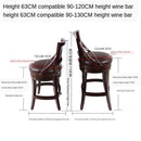 Bar Chair Chuangyun American Country First Layer Cowhide Rotating Beech Genuine Leather High