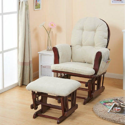 SENBIJU European Solid Wood Rocking Pregnant Nursing Elderly Rattan Adult Leisure Nap Chair Lazy