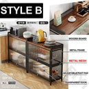 (EIYI) Metal Kitchen Cabinet With Wheels Multi-layer Storage Cabinet Multifunctional Kitchen Storage