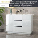 Side Cabinet Modern Minimalist Tea Cabinet Multi-functional Paint Cabinet White Cupboard Kitchen