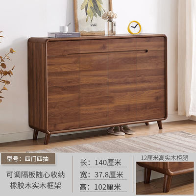 (MUWU) Shoe Cabinet Solid Wood Frame Large Capacity Porch Cabinet