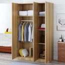 Wooden Stylish Wardrobe Atmospheric Bedroom Black Walnut Cabinet Solid Wood Double Door Simple Black