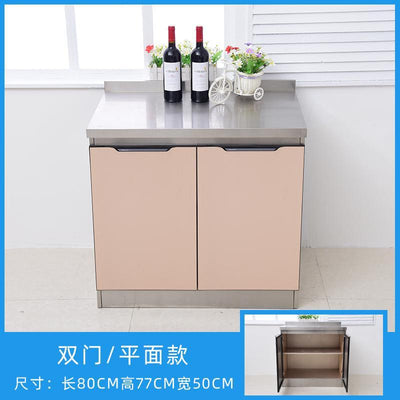 YSHF Kitchen Cabinet Storage Household With Gas Stove Sink Kitchen Cupboards Stainless Steel Kitchen