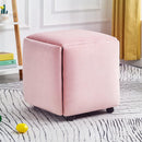 DF 5-IN-1 Sofa Stool Chair Multifunctional Storage Stool Portable Shoe Stool Combination Foldable