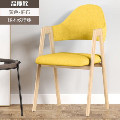 APOLLO Simple Nordic Dining Chair With Golden Legs,Upholstered Dinning Chair With Armrest, Home