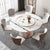 Light Luxury Rotary Telescopic Round Dining Table With Rotary Table Multifunctional Rock Plate