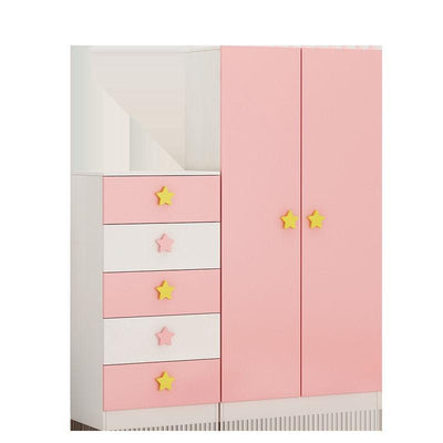 Simple Children's Wardrobe Baby Storage Combination Cabinet Girl Bedroom Wooden Wardrobe Baby